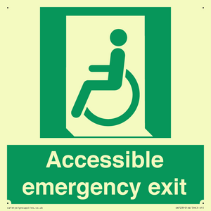 Accessible emergency exit (left)